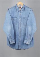 Tommy Hilfiger Blue vintage denim shirt in size XL for Unisex