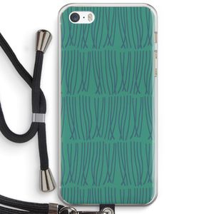 Swirls: iPhone 5 / 5S / SE Transparant Hoesje met koord