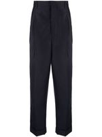 AMI Paris pantalon court en laine vierge - Bleu