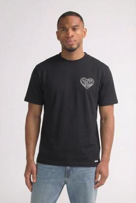 Croyez Homme Stitched Heart T-shirt Cra30026035 Print T-shirts 49009 Vintage Black