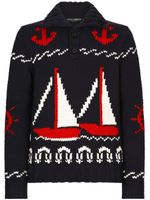 Dolce & Gabbana pull en maille intarsia - Noir