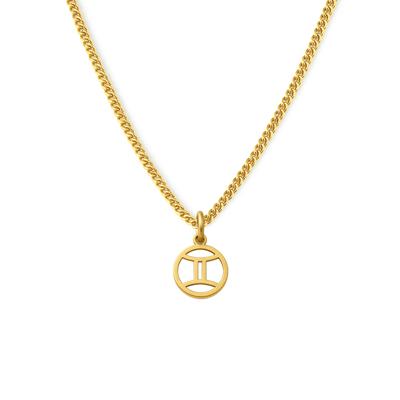 Minimalistische sterrenbeeld ketting - Stainless steel - Goud - Tweelingen - Gemini