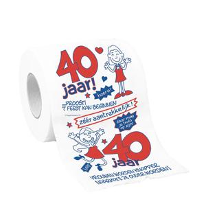 Toiletpapier/wc-papier 40 jaar vrouw - met grappige tekst - 40e verjaardag - cadeau