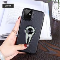360 Rotary multifunctionele stent TPU Case voor iPhone XIR 2019 met magnetische onzichtbare houder & autohouder (groen)