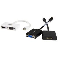 StarTech.com A/V-reisadapter: 2-in-1 Mini DisplayPort naar HDMI- of -VGA-converter wit - thumbnail