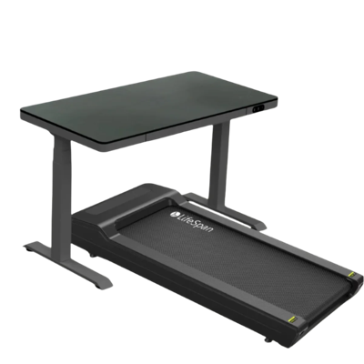 LifeSpan TR5000 Power Treadmill Desk with Glass Standing Desk and Smart Console SC130