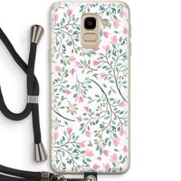 Sierlijke bloemen: Samsung Galaxy J6 (2018) Transparant Hoesje met koord