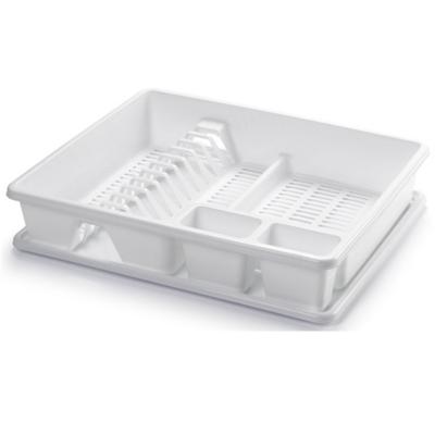 Afwas afdruiprek met lekbak - ivoor - kunststof - 48 x 38 x 9 cm