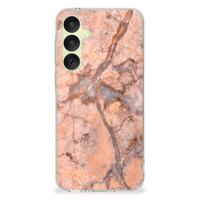 Samsung Galaxy A35 TPU Siliconen Hoesje Marmer Oranje