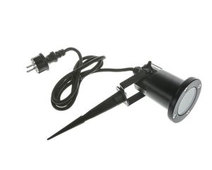 Buitenspot Nautilus 15 inclusief 1,5 meter kabel met stekker GU10 Zwart