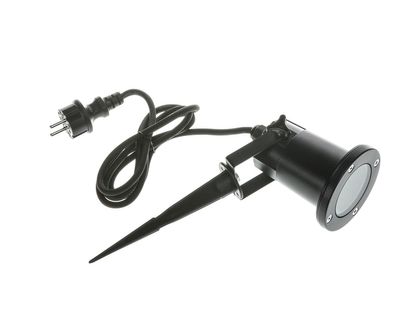 Buitenspot Nautilus 15 inclusief 1,5 meter kabel met stekker GU10 Zwart