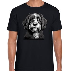 Cadeau/verkleed T-shirt heren - zwart - Labradoodle hond - honden liefhebber