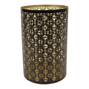 Metalen Theelichthouder Zwart Large (Model 2)