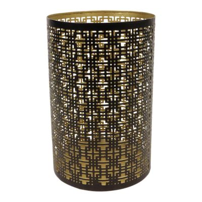 Metalen Theelichthouder Zwart Large (Model 2)