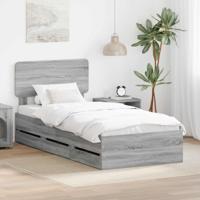Bedframe met lade Grijze Sonoma 90 x 190 cm Geconstrueerd hout
