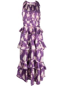 Ulla Johnson robe longue en soie Serafina - Violet