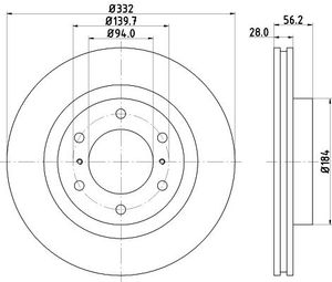 Remschijf Gecoat 54672PRO 8DD355119081