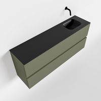Toiletmeubel Mondiaz Ada | 120 cm | Meubelkleur Army | Lex wastafel Urban Rechts | Zonder kraangat