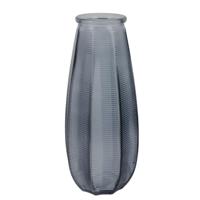Home deco factory Bloemenvaas Capella - boeket - glas - grijs- H28 cm
