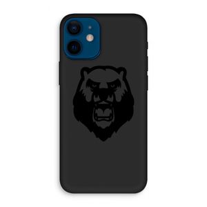 Angry Bear (black): iPhone 12 mini Biologisch afbreekbaar hoesje