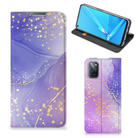 Bookcase voor OPPO A52 | A72 Watercolor Paars - thumbnail