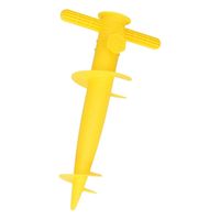 Gele strand parasolhouder / parasolboor/ parasolharing 30 cm - thumbnail