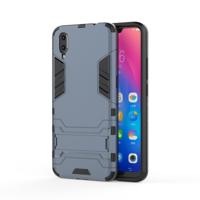 Schokbestendige PC + TPU Case voor vivo X23 met houder (marineblauw)