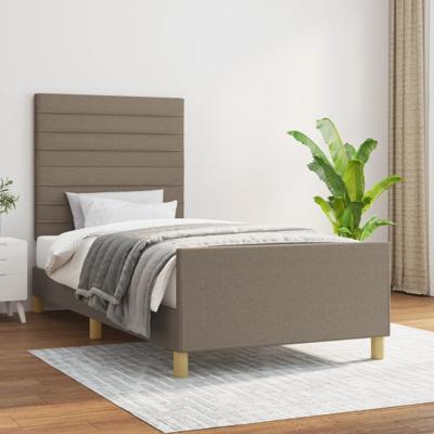 Bedframe zonder matras 90x200 cm stof taupe