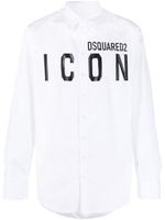 DSQUARED2 chemise en coton à logo imprimé - Blanc - thumbnail