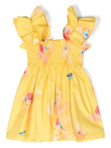 Lapin House robe volantée à fleurs - Jaune