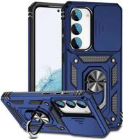 Samsung Galaxy S23 5G Rotary Ring Hybrid Case with Camera Shield - Blue - thumbnail