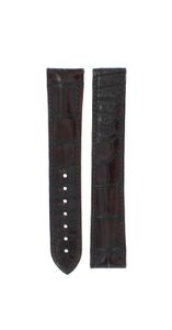 Horlogeband Omega 13093412299001 / 032CUZ005733 Krokodillenleer Bordeaux 20mm