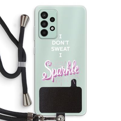 Sparkle quote: Samsung Galaxy A52s 5G Transparant Hoesje met koord