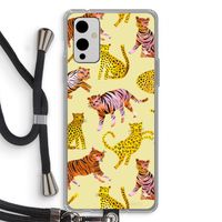 Cute Tigers and Leopards: OnePlus 9 Transparant Hoesje met koord