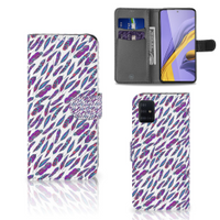 Samsung Galaxy A51 Telefoon Hoesje Feathers Color - thumbnail