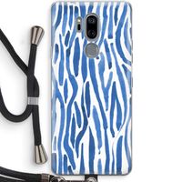 Blauwe nerven: LG G7 Thinq Transparant Hoesje met koord
