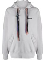 AMBUSH hoodie en coton à lien de resserrage - Gris