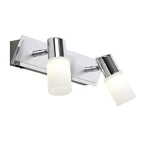 Trio Design wandspotSeries 8214 2-lichts metaalgrijs met chroom - 821470205