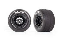 Tires & wheels, assembled, glued (Weld gloss black wheels, tires, foam inserts) (rear) (2) (TRX-9475)