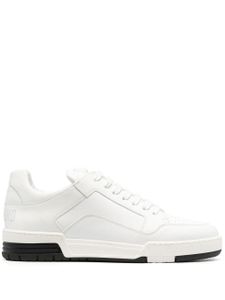 Moschino baskets en cuir - Blanc