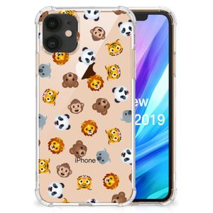 Doorzichtige Silicone Hoesje voor Apple iPhone 11 Dieren Emojis