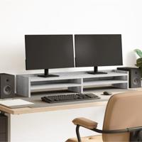 Monitorstandaard 100x24x16 cm bewerkt hout grijs sonoma eiken