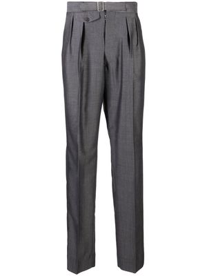 Maison Margiela pantalon fuselé à taille ceinturée - Gris