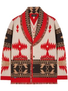 Alanui cardigan Icon en jacquard - Rouge