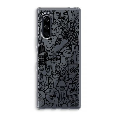 Vexx Black Mixtape: Sony Xperia 5 Transparant Hoesje