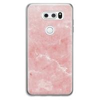 Roze marmer: LG V30 Transparant Hoesje