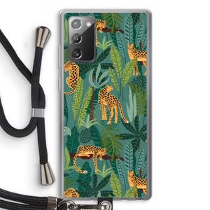 Luipaard 2: Samsung Galaxy Note 20 / Note 20 5G Transparant Hoesje met koord