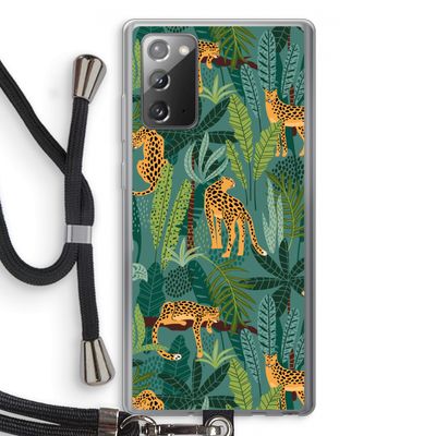 Luipaard 2: Samsung Galaxy Note 20 / Note 20 5G Transparant Hoesje met koord