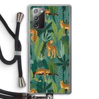 Luipaard 2: Samsung Galaxy Note 20 / Note 20 5G Transparant Hoesje met koord