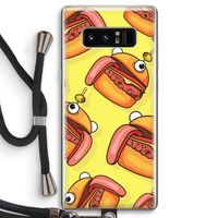 Hamburger: Samsung Galaxy Note 8 Transparant Hoesje met koord